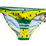OP NWT Womens Yellow Watermelon Print Bikini Swim Bottoms - Sz S 3/5 Photo 0