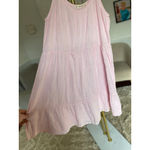 Salty Lemon Pink Cotton Gauze Mini Dress Size M Summer Beach Boho Cottagecore Photo 3