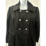 Liz Lange  Target Maternity Twill Jacket Black Trench Coat Medium (b34) Photo 2