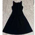 Theory Gorgeous  S Stretch Bandage Knit Midi Dress Vneck Black Cocktail ALine Photo 2