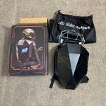 LED Knight Backpack Motorcycle Riding Backpack Hard Shell Travel Bag Laptop Bag DIY Helmet Bag Daypack for Travelling Camping Cycling Storage Bag 19in Black Photo 5