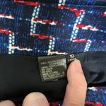 Alex Marie Women size 10 Pencil Skirt blue Red White zipper accents M AQG-B Photo 4