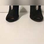 Adrienne Vittadini black suede ankle heel booties size 8 M Photo 3