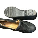 Nurse Mates  Pillow Top Black Leather Clogs Size 10 Photo 2