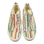 Corkys Babalu Slip On Sneakers Colorful Striped Casual Shoes Women Size 9 Tan Photo 6