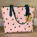 Kate Spade π Summer Pink Tote Bag Purse with Pineapple Design & Purse Charm π Photo 0