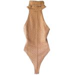 SheIn Tan Brown Knit Sleeveless Turtleneck Sweater Bodysuit by ~ Women's SMALL Photo 3