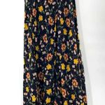 T Tahari NEW  A-Line Skirt Black/Rust Floral Print Side Split Size 2 Modest Fairy Photo 1