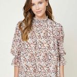 Hayden  Medium Dress Los Angeles Printed Smock Neck Dress Cottage Floral NWT Photo 3