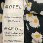 Motel Rocks Motel Daisy Print Mini Dress Smocked Puff Sleeve Square Neck Black Sz M Cottage Photo 9