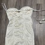 Blondie Nites  Strapless Ivory Dress with Jewel Accent Photo 8