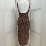Free People Set the Bar Smocked MIDI Dress. Brown. Size XS Photo 3
