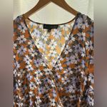 Eloquii  Floral Mixed Print Satin Asymmetric‎ Pleated Plus Size Midi Dress 16 529 Photo 3