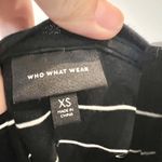 Who What Wear  Women’s Black And White Striped T-shirt Blouse Size XS Very GUC Photo 2