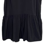 ZARA  Baby Doll Oversized Boxy Short Sleeve Pleated Mini Shirt Dress L Black Photo 4