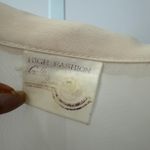 VTG Cream Sheer sz M Floral Embroidered Collared Button Midi Feminine Soft Girl Size M Photo 2