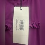 Molly Bracken Woven Ruffle Shirt Size Medium In Bourgainvillier Purple Prairie Photo 3