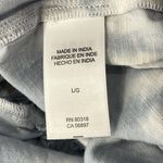 Lucky Brand Large Cropped Top Tassels Ruffled Neck Puff Sleeves Tie-Dye Blue Photo 7