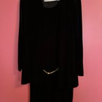 Vintage J.B.S. Faux Velvet Dress Black Size 14 Photo 4