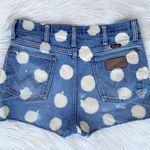 Wrangler Urban Renewal x  Distressed Polka Dot Denim Shorts Photo 4