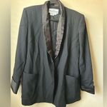 Oleg Cassini  blazer jacket black 100% pure wool size 6 Photo 0
