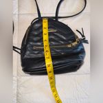 ALDO Black Quilted mini Backpack with Gold Accents Photo 8