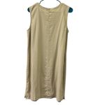 Croft & Barrow Linen Blend Split Neck Tan Croft Barrow Floral Embroidered Sleeveless Dress M Photo 10