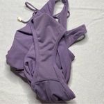 Shade & Shore  purple lavender low back v-neck tie up swimsuit Photo 7