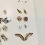 A New Day 8 Pairs of Stud Earrings, NWT Pink Rhinestones, Gold, Silver Photo 2