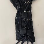 Nasty Gal lace black longsleeve crop top Photo 6