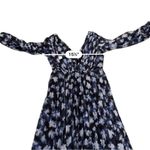 Monique Lhuillier RTR ML Melanie Black White & Blue Floral Maxi Dress Sz 0 Photo 11