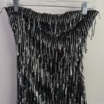 Urban Outfitters NWT  SILENCE + NOISE Black Drippy Sequin Strapless Mini Dress Photo 7