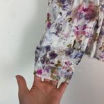J.Crew  Women's 6 White‎ Floral Square Neck Cinched Waist Top in Kaleidoscope Photo 5