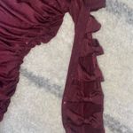 Sparkly burgundy dress, one shoulder Photo 1