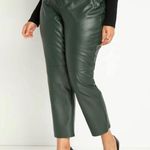 Eloquii  Classic Fit Slim Faux Leather Pant Women’s Size 16 Green Photo 1