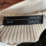 Brown‎ Ribbed Button Up Top Y2K 2000s Retro Indie Minimalist Soft Girl Medium Photo 3