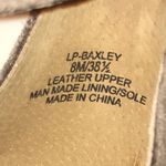 Lucky Brand  Women’s Baxley Leather Suede Tan Open Toe Block Heels Photo 7