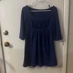 AGB Navy Dress Mini Dress 4P Petite Corporate Siren Casual Preppy Classic Indie Blue Photo 3