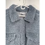 Good American Sherpa Oversized Jacket '90s Sherpa Trucker Women’s Size 5/6 2XL Blue Photo 2