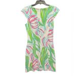 Lilly Pulitzer  Desiree Shift Dress Ring the Bellboy Print V-Neck Size Medium Photo 2