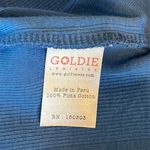 Goldie 100% Cotton Rib Henley Royal Blue Tank Mini Dress Size Small NWT Photo 7