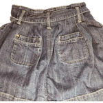 BCBGeneration  Dark Wash Pleated Tie Waist Denim Mini Skirt Photo 7