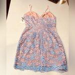 Super down Stephanie NWT lace mini dress size small lined Photo 6