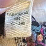 Tiny Floral Sheer Long Sleeve Top Black Bohemian Flowy Blouse Size Small Photo 4