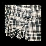 Free People  Women's Cotton Black Blue Plaid Skater Y2K Clueless Mini Skort Skirt Photo 3