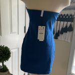 ZARA  Strapless Blue Mini Dress Photo 2