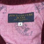 Juicy Couture Retro Maroon Velour Full-Zip Jacket Size S Photo 3
