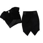 Revolve Love J Two Piece Dress Matching Set Sexy Crop Top & Mini Skirt Small Photo 1