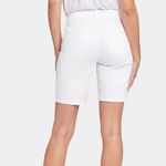 NYDJ NEW  Ella Denim Jean Shorts with Side Slits Size 18 Optic White Lift Tuck Photo 2