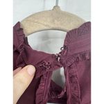 Max Studio Tiered Peasant Prairie Dress Women XS Burgundy Cottage Victorian Boho Photo 6